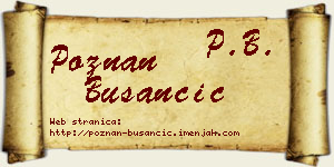 Poznan Busančić vizit kartica